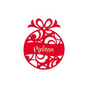 Bola De Natal Personalizada 9cmx10cm - Cria Arte Laser