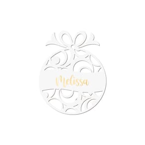 Bola De Natal Personalizada 9cmx10cm - Cria Arte Laser