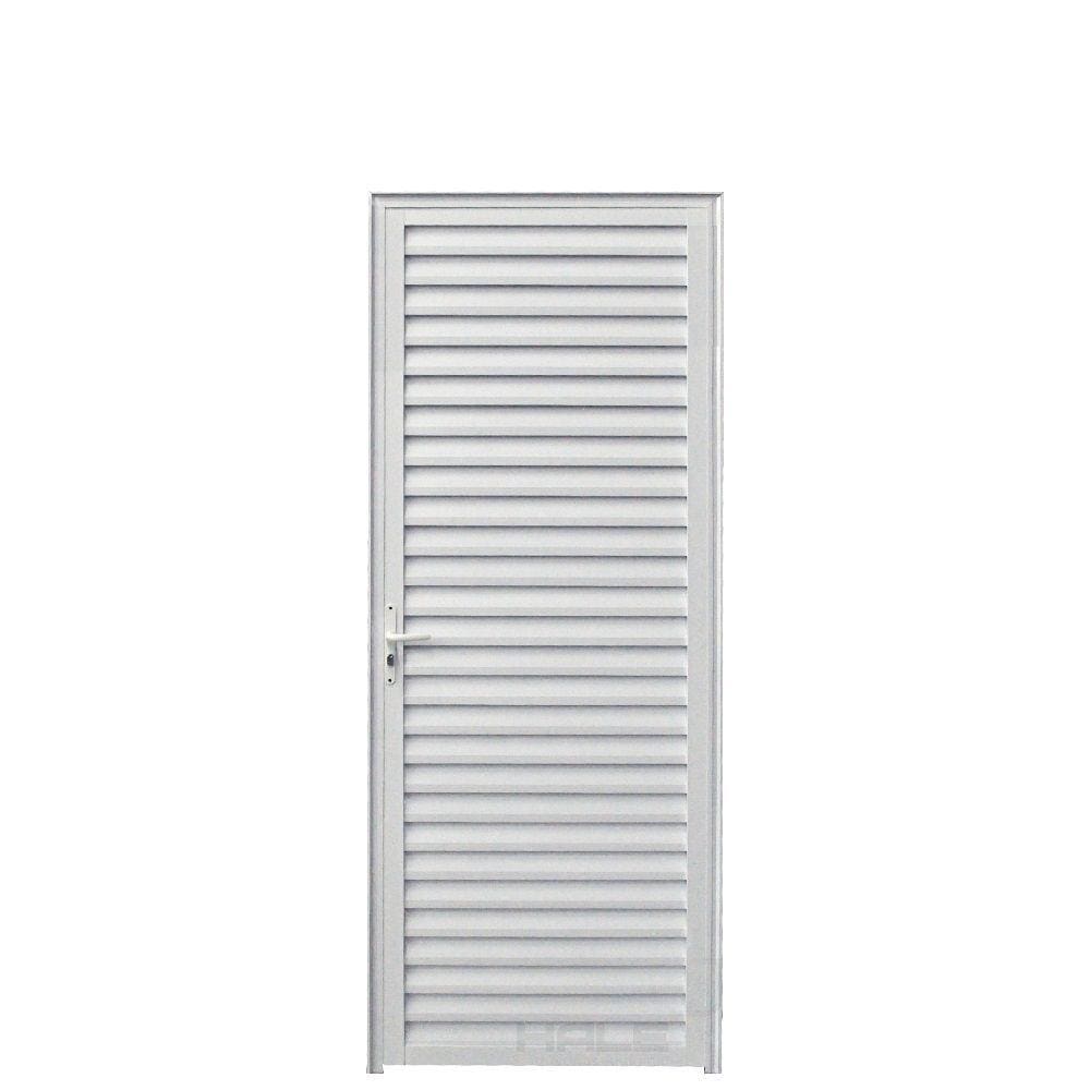Porta Palheta Alumínio Branco 2.10 x 0.70 Lado Esquerdo - Hale