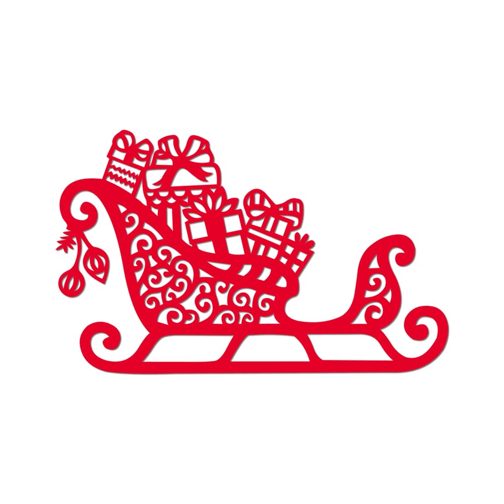 Arte Trenó De Natal 30cmx19cm - Cria Arte Laser