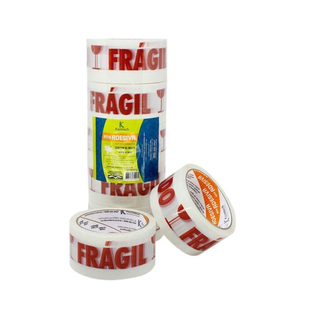 Fita Empacotadora Frágil 48X50 Koretech C5