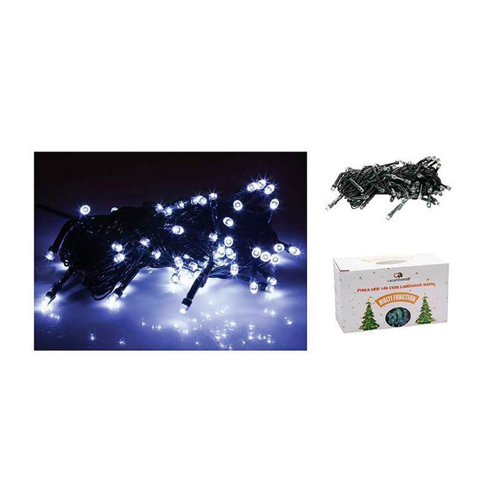Lâmpada Led Natal 20M 8 Funções Branca Casa Ambiente 220V