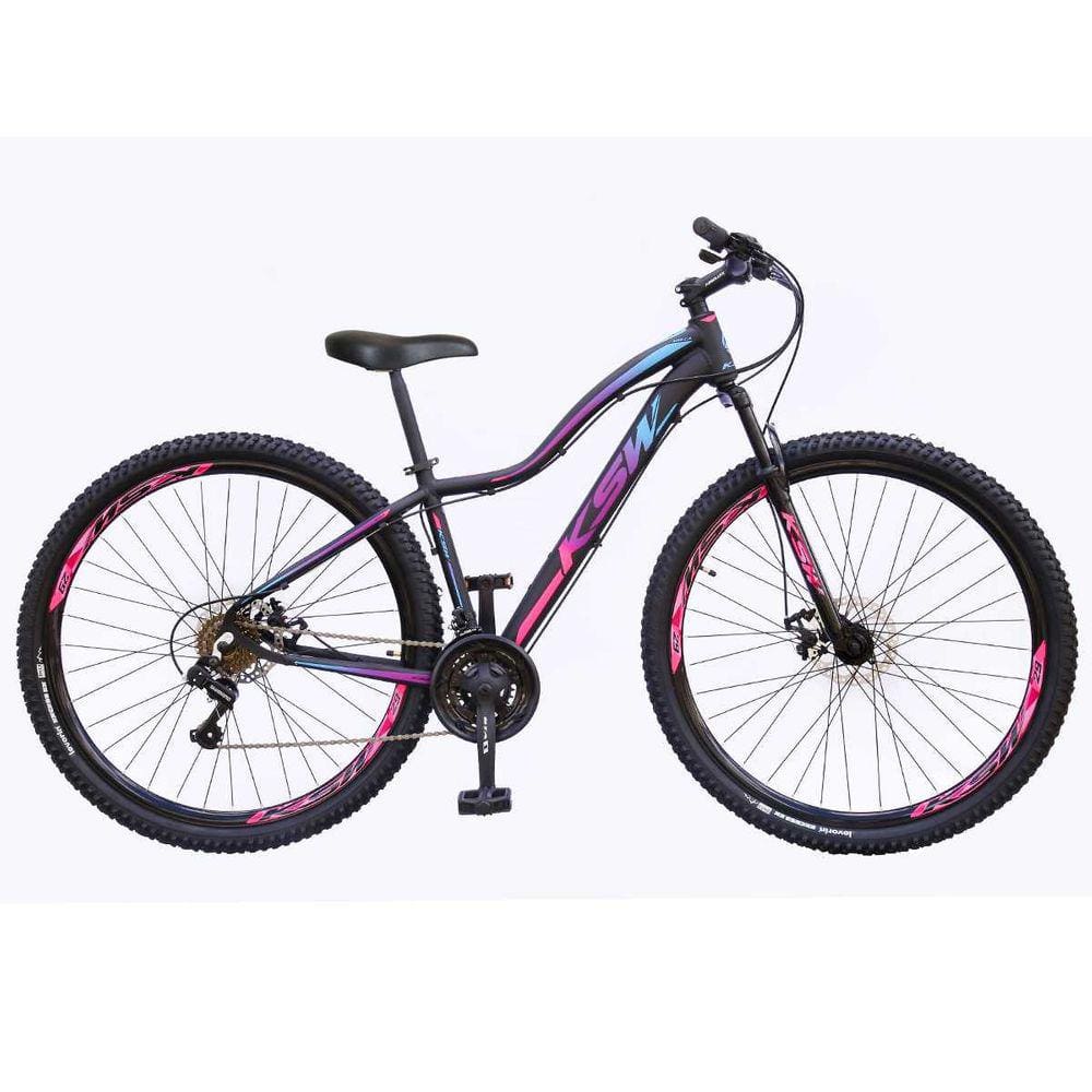 Bicicleta Feminina 29 KSW MWZA 24V Shimano Freio Hidráulico