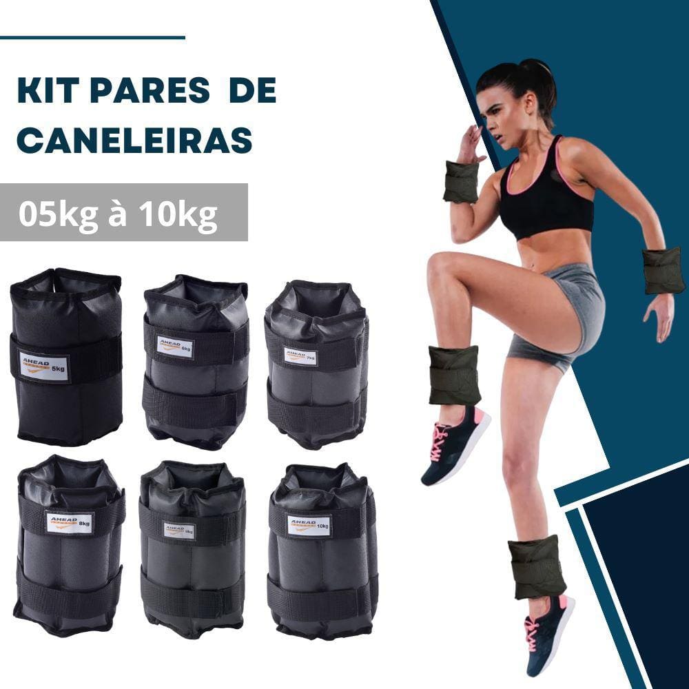 Kit Caneleiras 5kg À 10kg Ahead Sports Preto