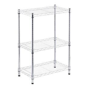 Estante 3 Prateleiras Multiuso Metal Cromada - Cromada