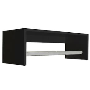 Nicho Com Varão 80Cm Preto Em Mdf