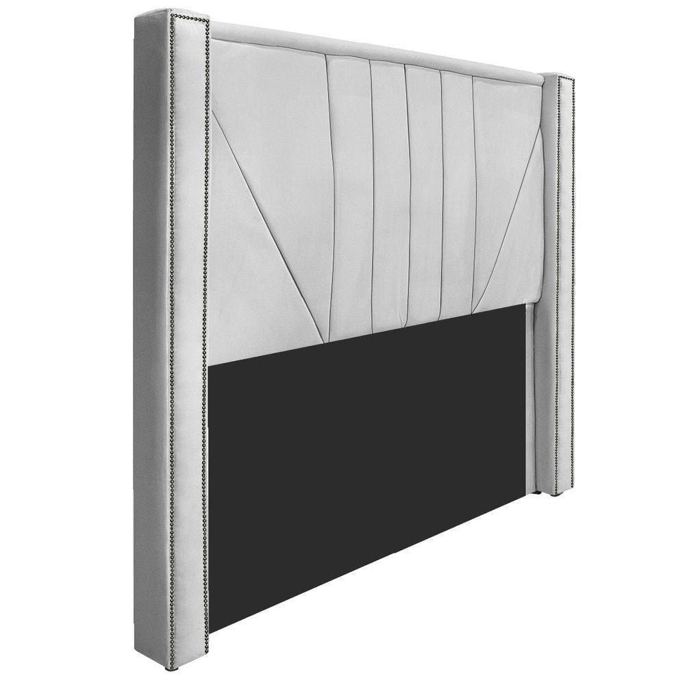 Cabeceira Solteiro P02 90cm Para Cama Box SuedeBranco