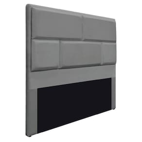 Cabeceira Queen Brick 160 Cm Cama Box Corano Cinza