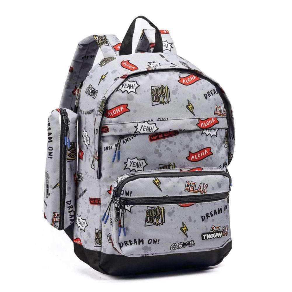 Mochila Juvenil Feminina Com Estojo Escolar Urbano Tween