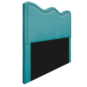 Cabeceira Queen Bari 160 Cm Cama Box Suede Azul Turquesa
