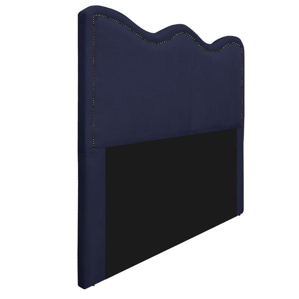 Cabeceira Solteiro Bari 90 Cm Cama Box Corano Azul Marinho