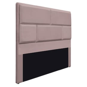 Cabeceira Solteiro Brick P02 90 cm Para Cama Box Linho Rosê