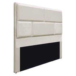 Cabeceira King Brick 195 Cm Cama Box Linho Bege