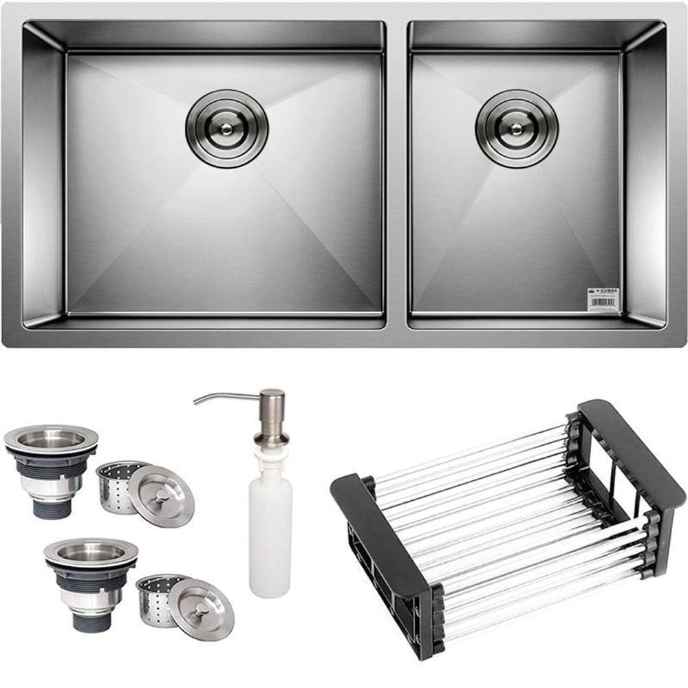 Cuba Dupla Quadrada Inox 304 Gourmet 9040 Assimétrica