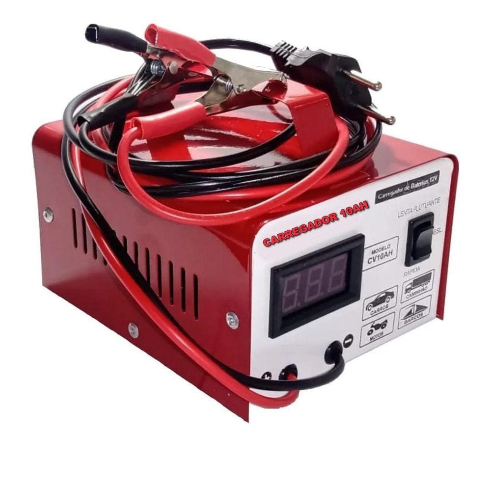 Carregador Bateria Carro Moto Inteligente 10Ah 12V Cv10Ah