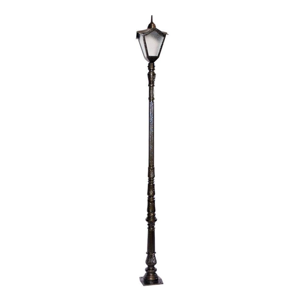 Poste Colonial Jardim Decoração Bari Alumínio Fundido 253Cm