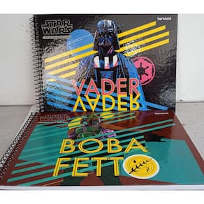 Caderno Cartografico Desenho Star Wars Capa Dura 80 Folhas  Modelos Diversos