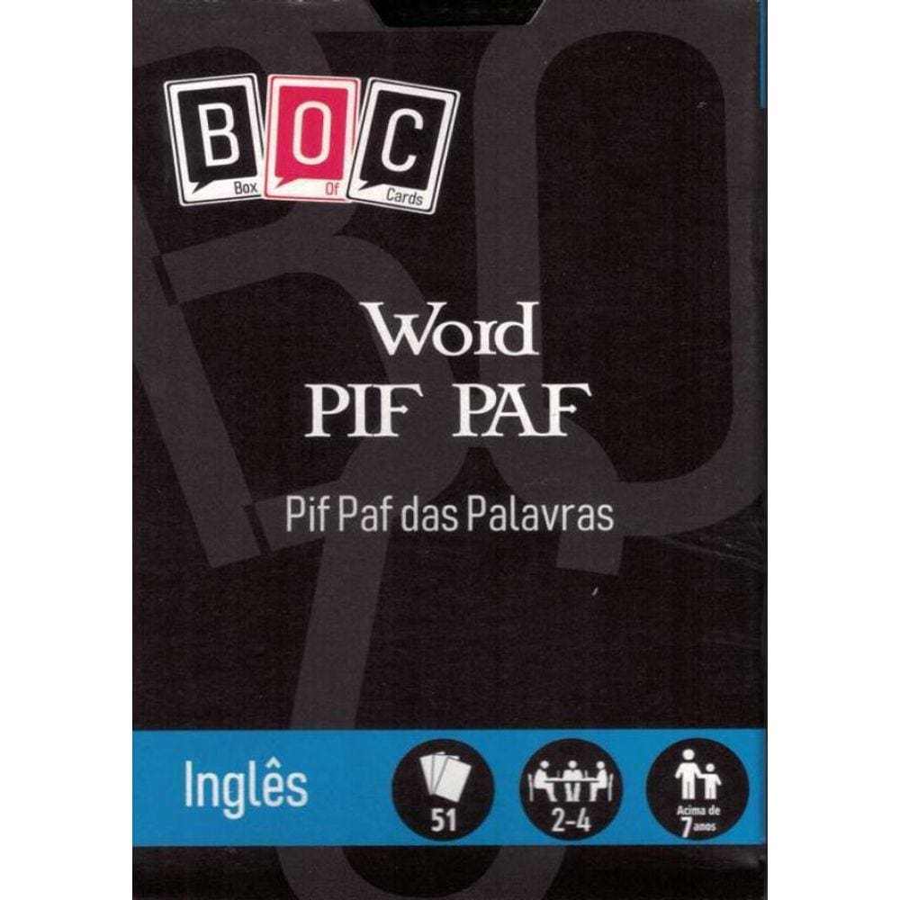 Boc 1 - Word Pif Paf - Pif Paf Das Palavras