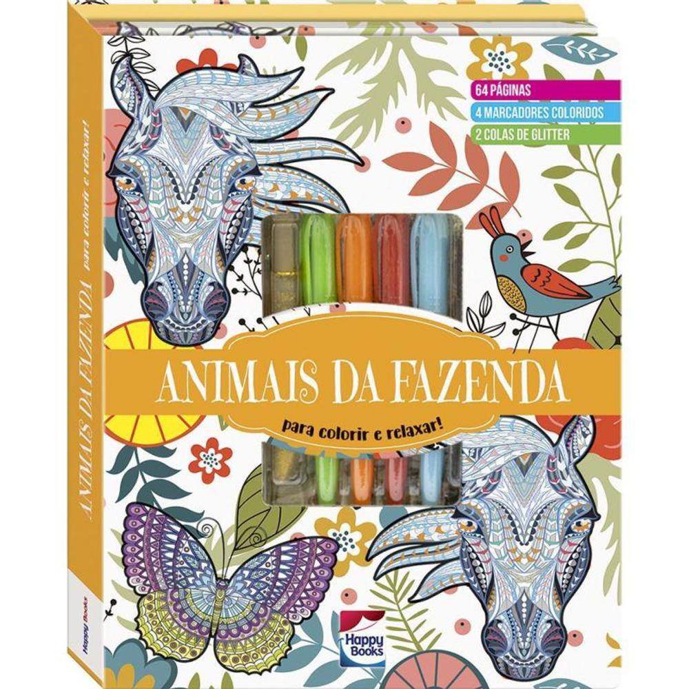 Meu Superkit Brilhante De Arteterapia! Animais Da Fazenda