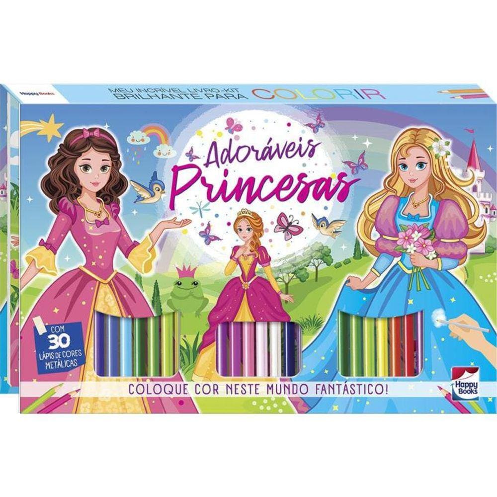 Meu Incrivel Livro-Kit Brilhante Para Colorir: Adoraveis Princesas