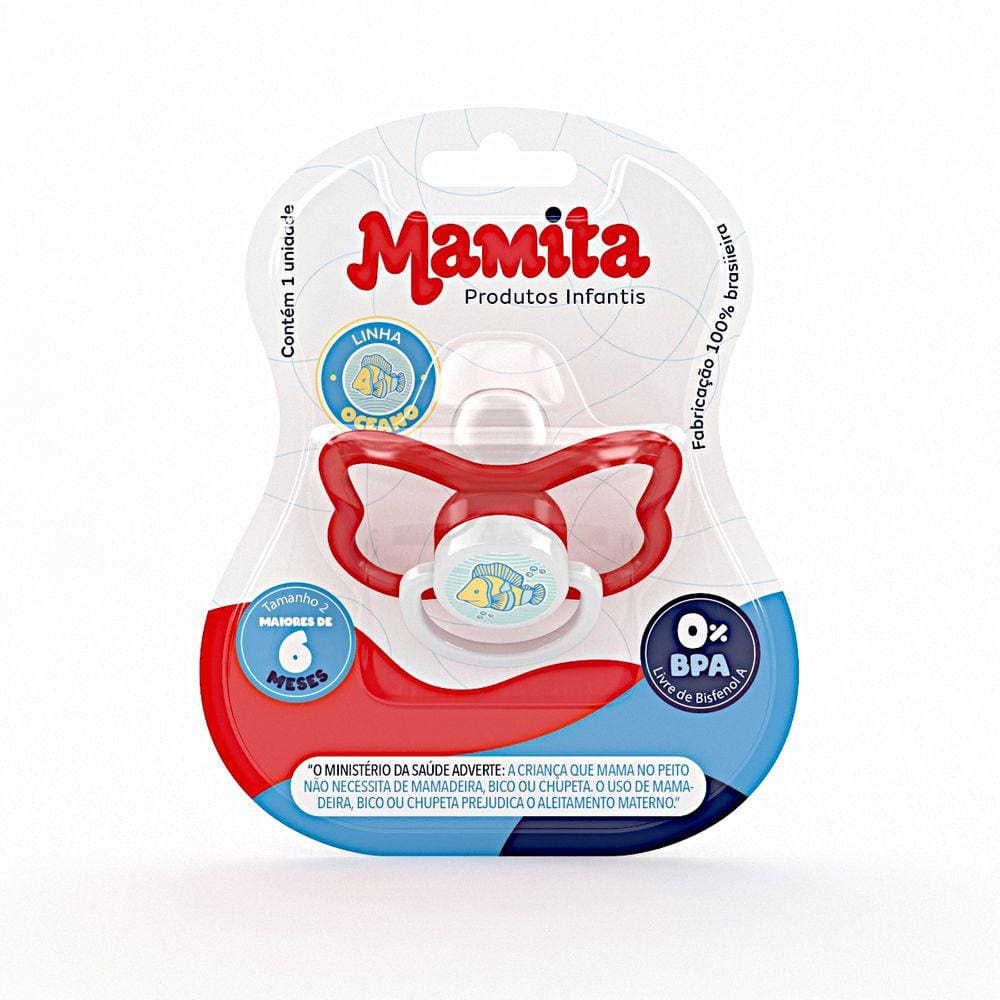 Chupeta América Mamita Bico Anatomico - Blister (cx c/12)