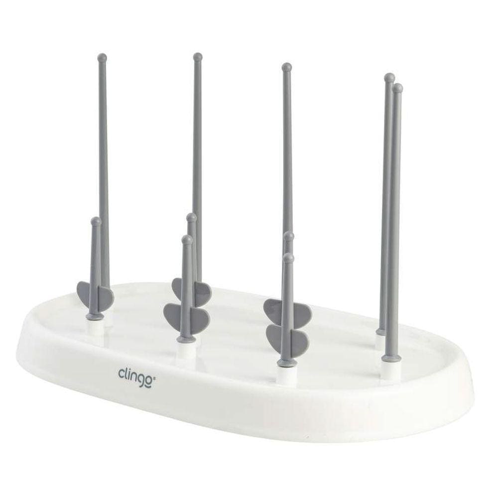 Escorredor de Mamadeira Branco e Cinza Clingo