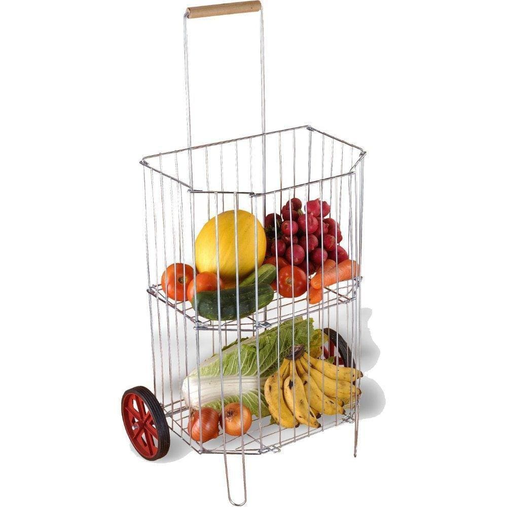 Carrinho De Compras Feira Leva Tudo Com Rodinhas Dobrável