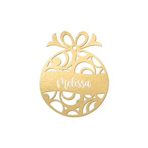 Bola De Natal Personalizada 9cmx10cm - Cria Arte Laser
