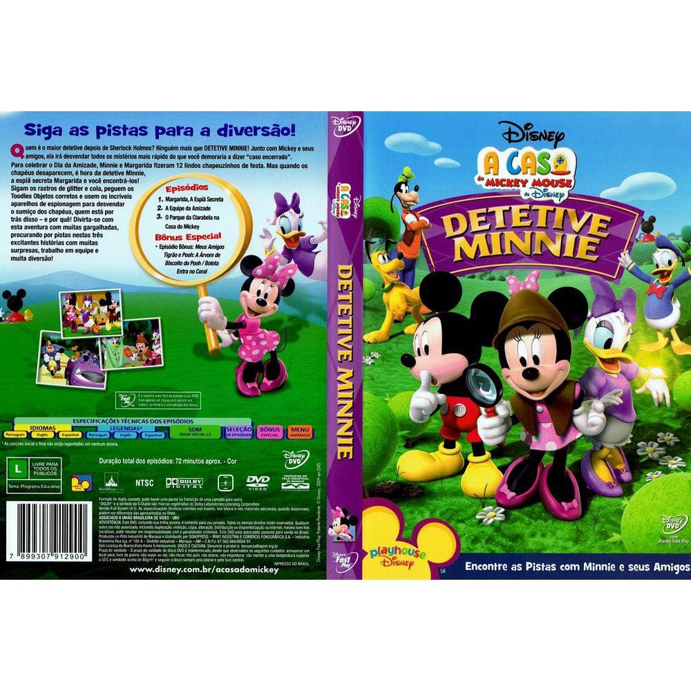 DVD A Casa Do Mickey Mouse Detetive Minnie - Disney Pictures