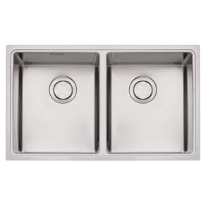 Cuba Tramontina Quadrum 77X46cm Com 2 Cubas Inox Scotch Brite 94009103