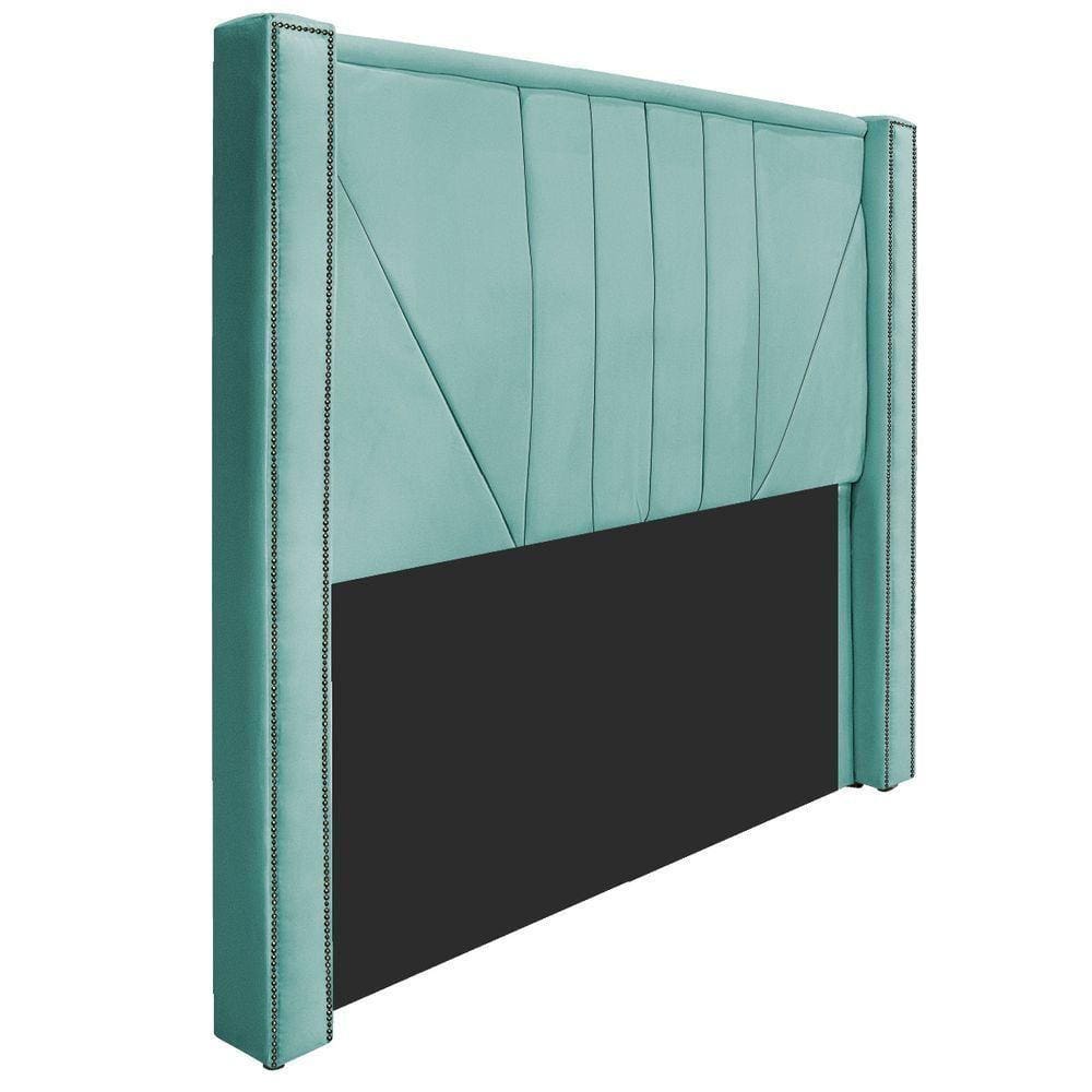 Cabeceira King Minsk P02 195cm Cama Box Azul Tiffany