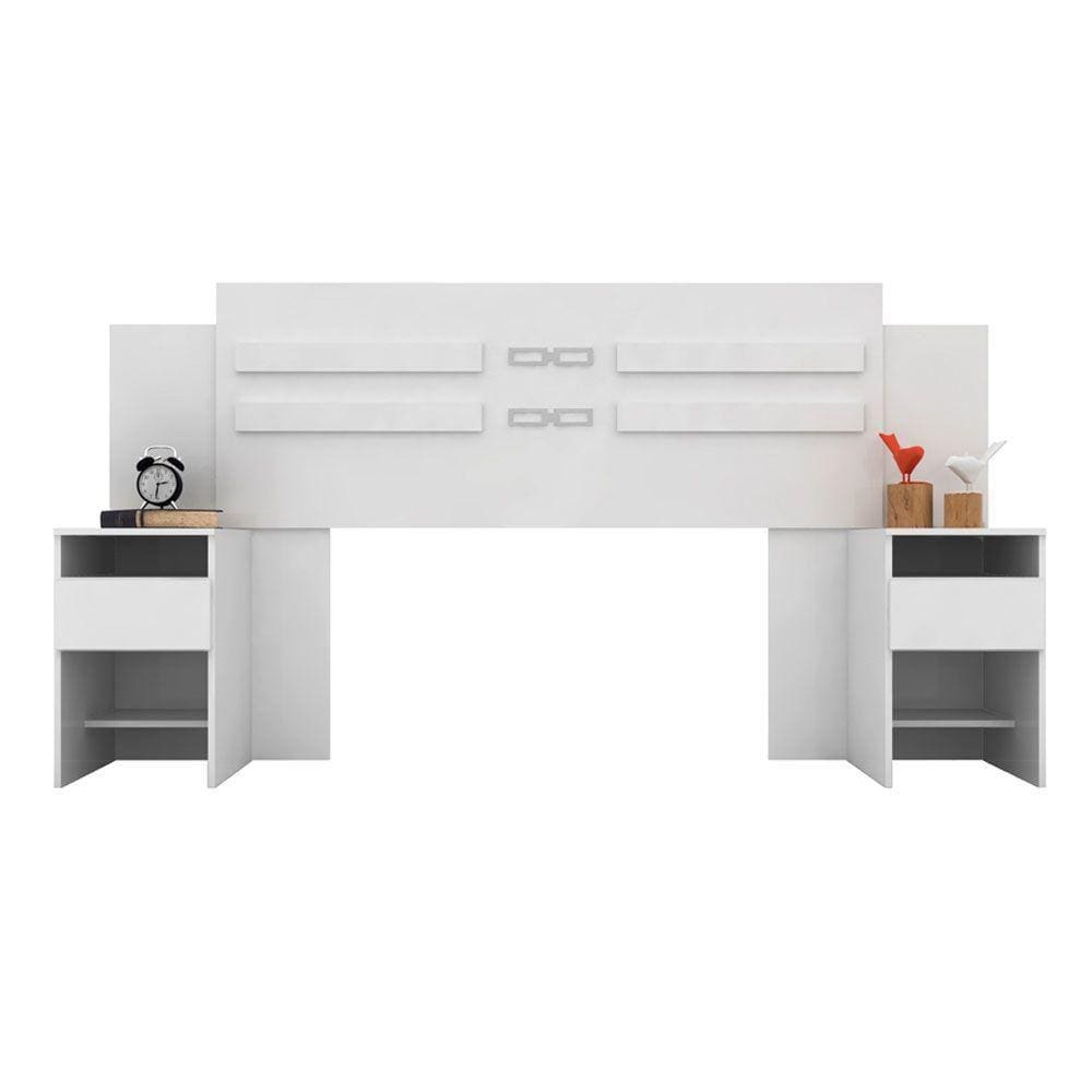 Cabeceira Casal Triunfo 216cm Branco 9590 Demóbile