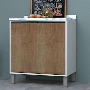 Balcão De Cozinha Madeira 80Cm Línea Luciane Avelã Avelã