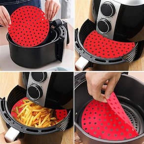Forma Para Airfryer De Silicone Tapete Reutilizável
