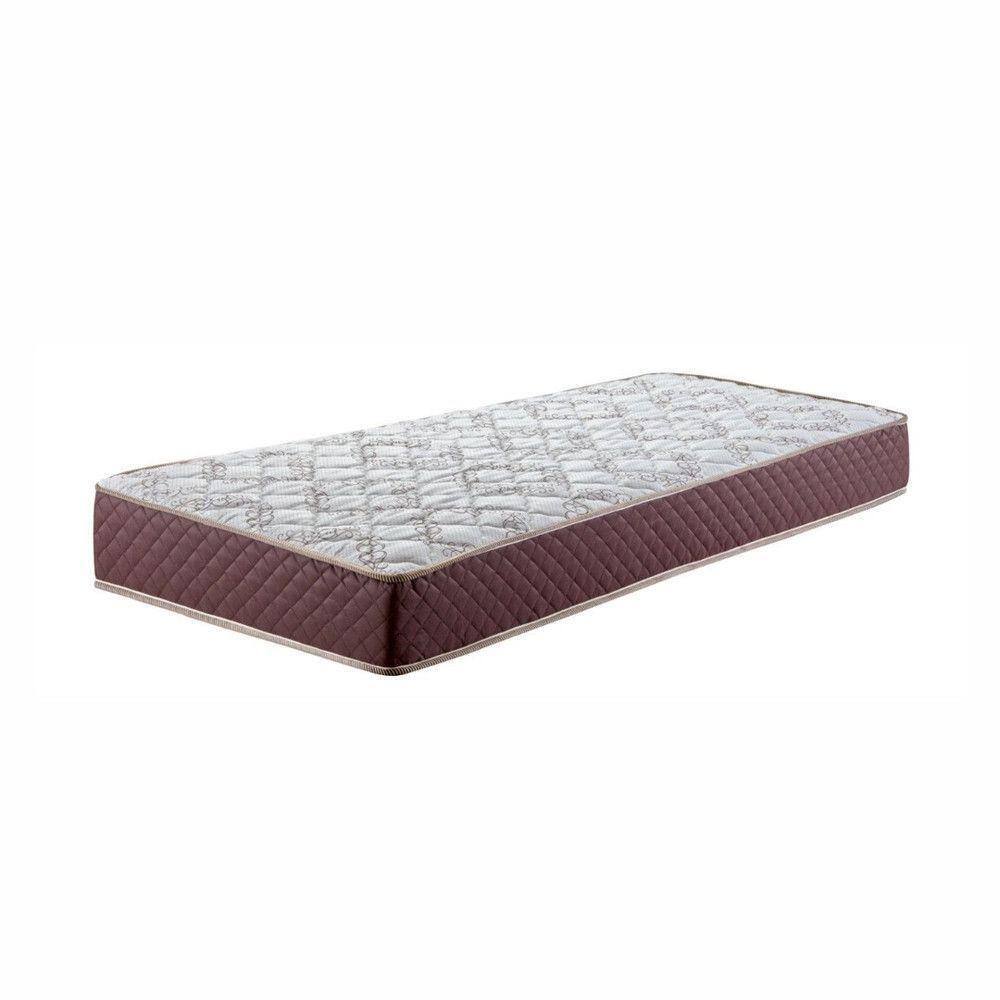 Colchão Solteiro D33 E Molas 88cmx188cmx20cm Marrom bege