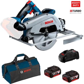 Serra Circular 7.1/4 POL 18V BITURBO BRUSHLESS GKS 18V-68 GC 2 Baterias 2,0Ah, Carregador Bivolt e BOSCH