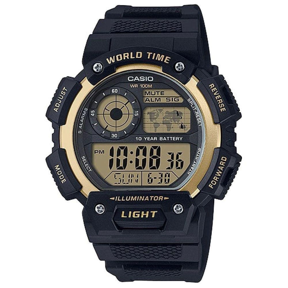 Relógio Casio Masculino Illuminator World Time Ae-1400Wh-9Avdf