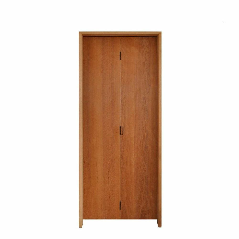 Kit Porta Camarão de Madeira Padrão Imbuia 72 X 2.10 Batente 14 cm com Ferragens Lado Direito - Hale