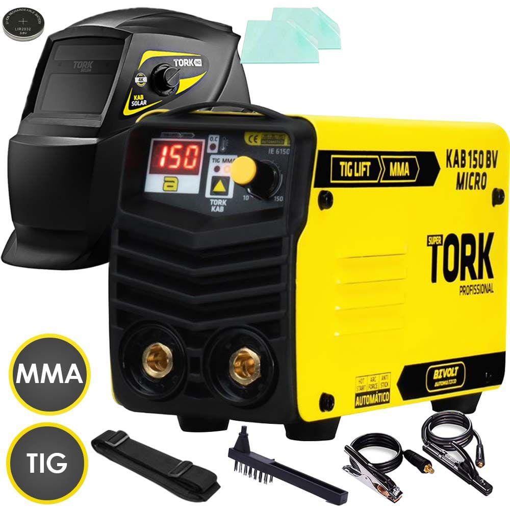Maq Solda Inver Micro Super Tork + Masc Aut Ie-6150 Bv Kit
