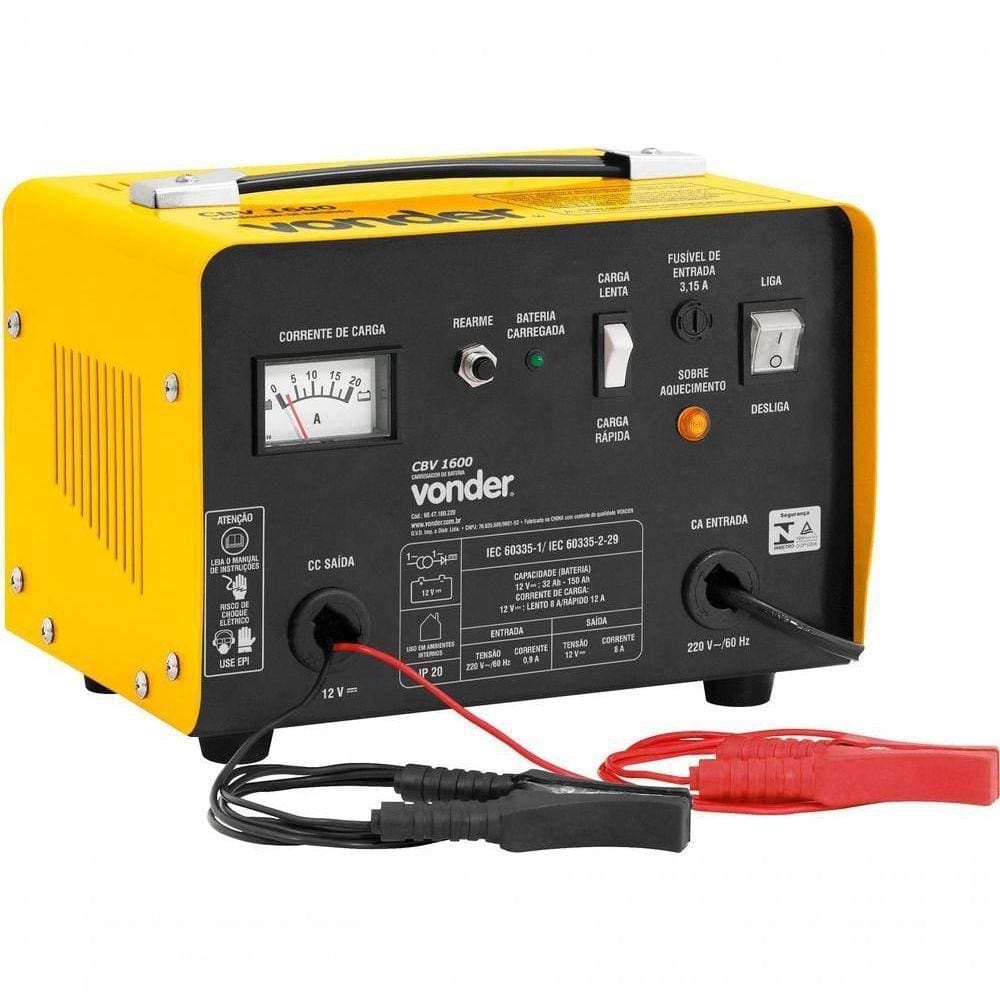 Carregador De Bateria 32-150Ah 12V 220V Cbv1600 - Vonder