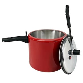 Panela De Pressão 7 Litros de Alumínio - Vermelho