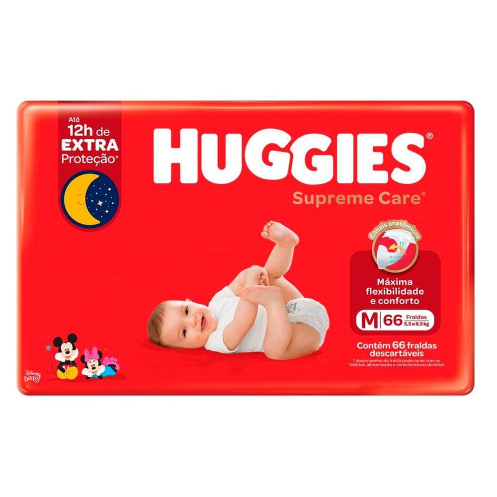 Fralda Huggies Supreme Care M 66 Unidades