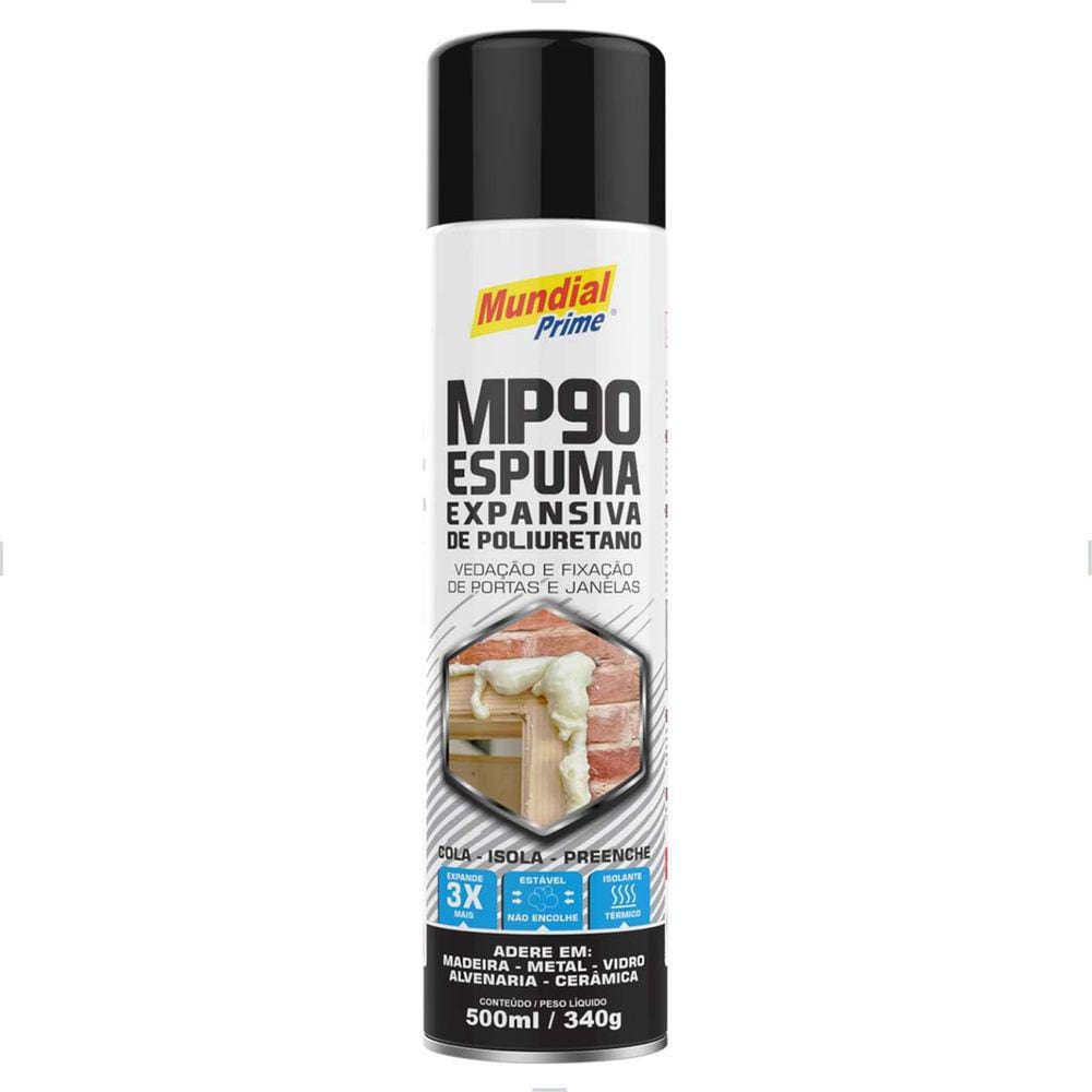 Espuma expansiva de poliuretano 500ml 340g Mundial Prime