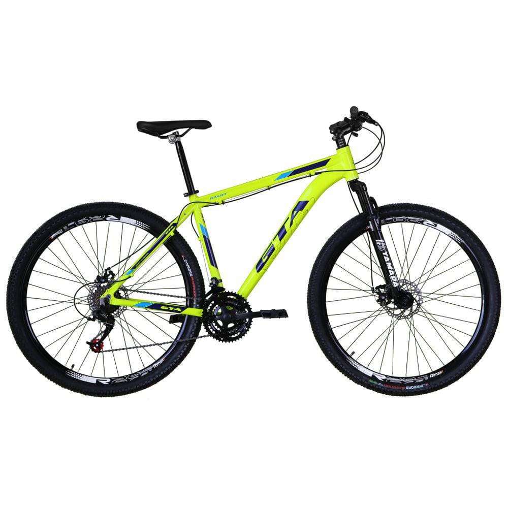 Bicicleta Aro 29 Gta Start Alumínio 21v Freio a Disco Garfo Suspensão - Amarelo