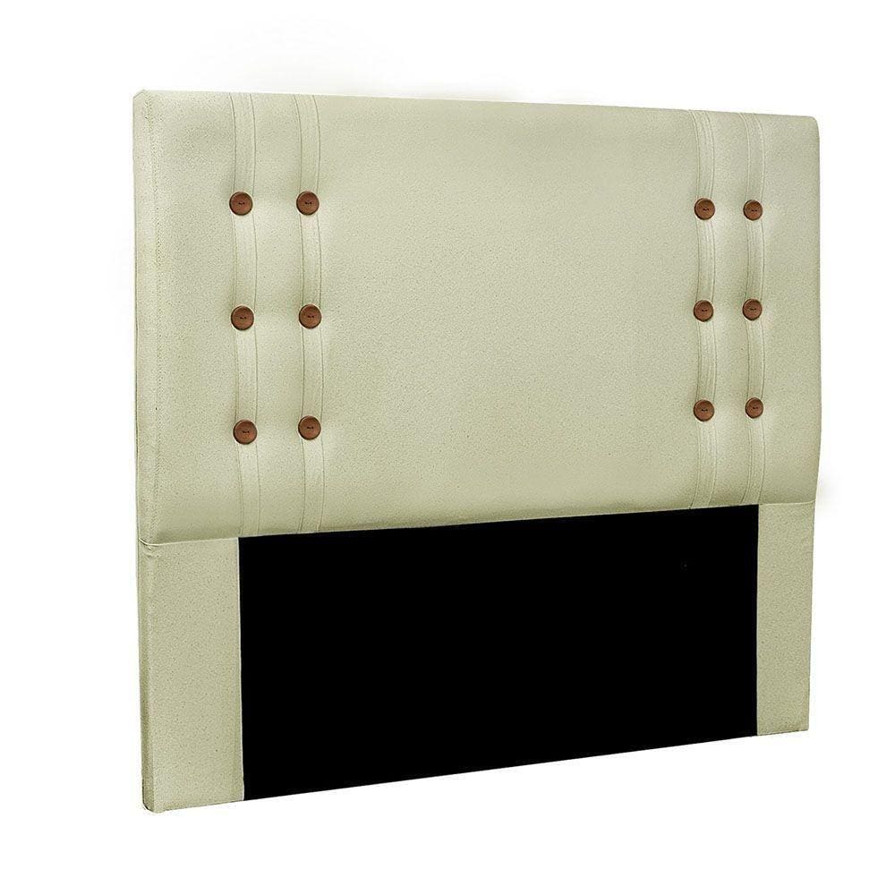 Cabeceira Genova Cama Box Casal 140Cm Linho Rustico Natural
