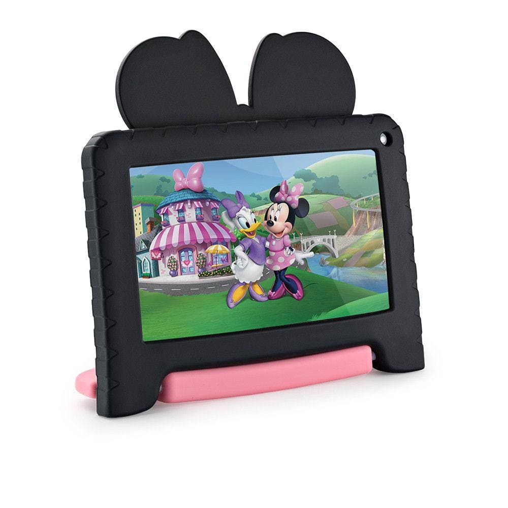 Tablet Multilaser Minnie Controle Parental 32GB + Tela 7pol + Case + Wi-fi + Android 11 (Go edition) + Processador Quad Core - Preto - NB368