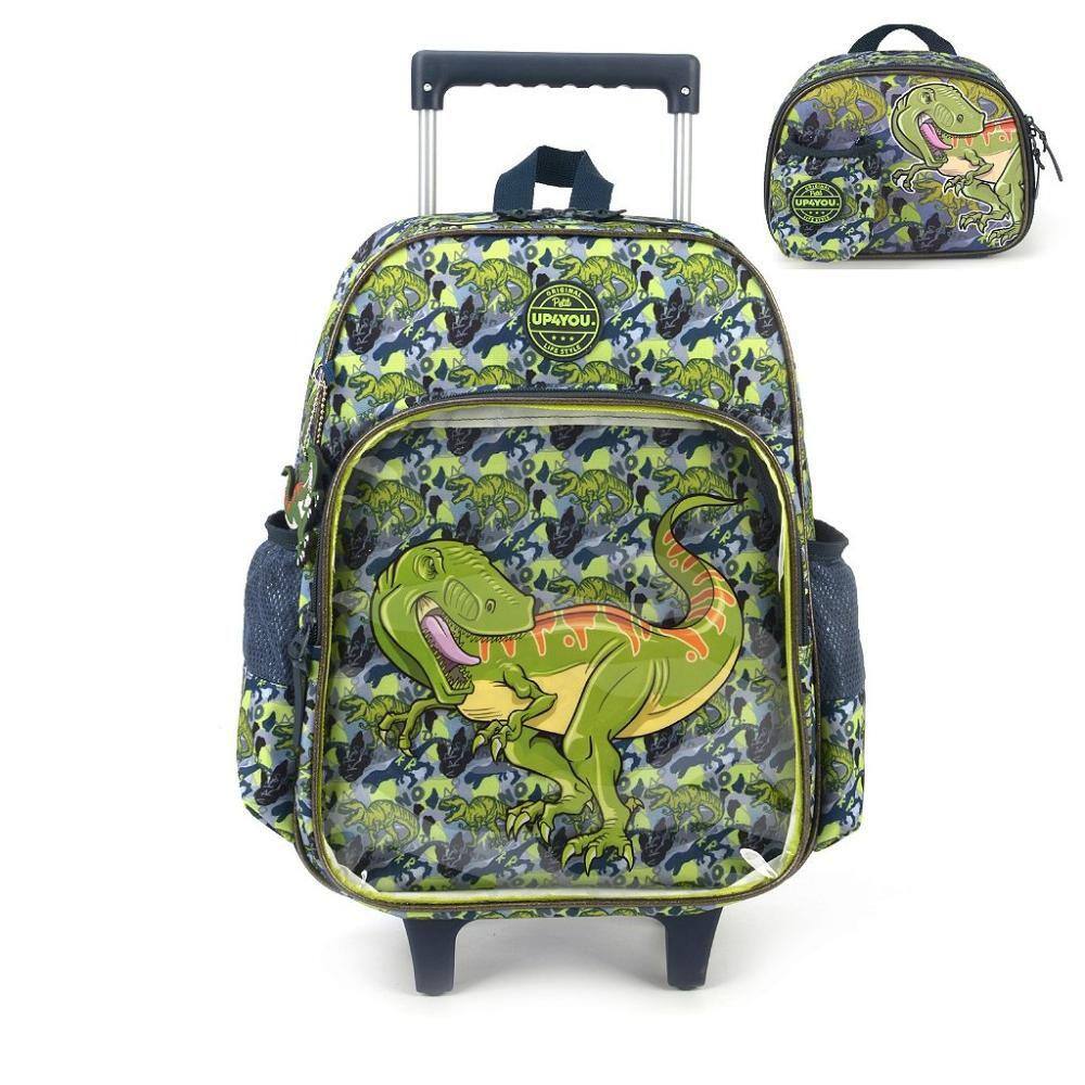 Mochila grande 2 rodinhas dino surf puket