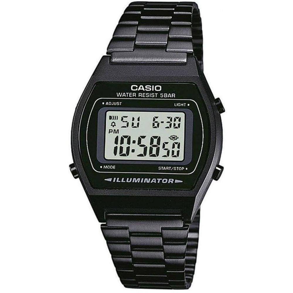 Relógio Casio Unissex Vintage Quadrado Digital Preto B640wb-1Adf