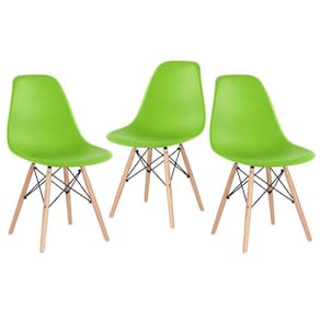 3 Cadeiras Charles Eames Eiffel Dsw Clara Verde Claro