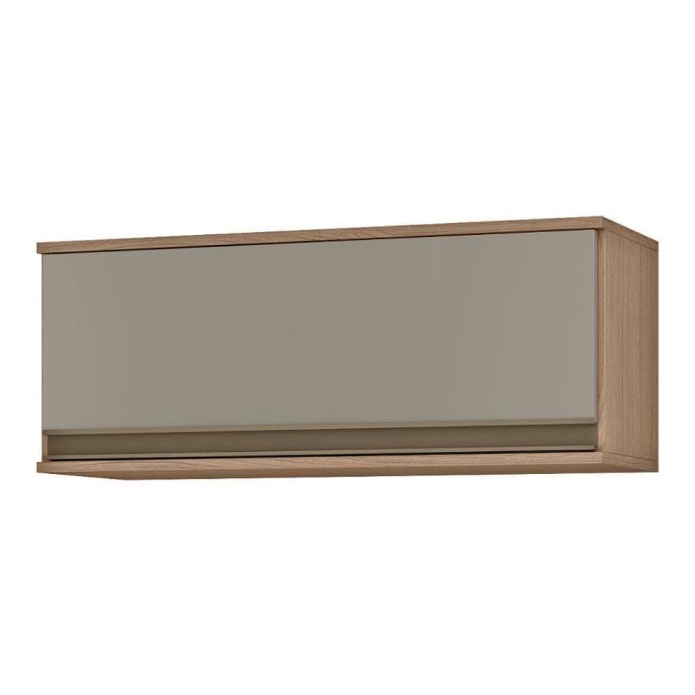 Armário Aéreo 80Cm 1 Porta Visão Móveis Vicenza Havana